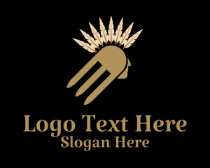 Indigenous - Native American Fork logo design