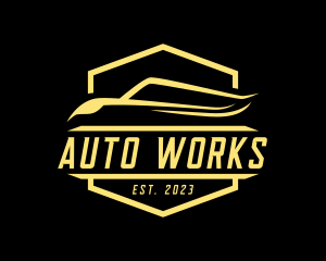 Auto Garage Emblem logo design