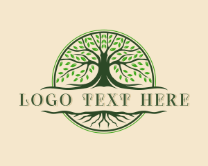 Forest - Tree Roots Wellness logo design