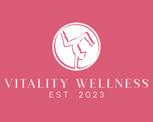 Minimalist Gymnast Wellness logo design