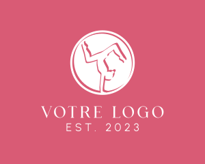 Aerobic - Minimalist Gymnast Wellness logo design