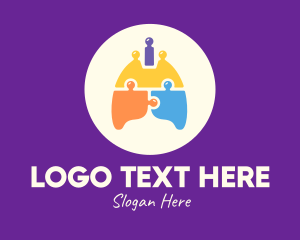 Lungs - Multicolor Lung Puzzle logo design