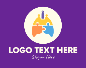 Lung - Multicolor Lung Puzzle logo design