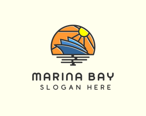 Seaport - Summer Travel Ship logo design