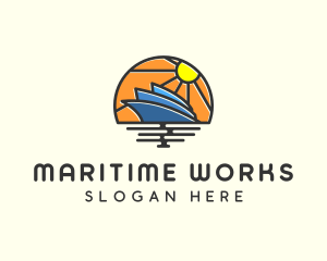 Summer Travel Ship logo design