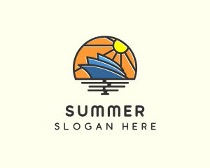 Summer Travel Ship logo design