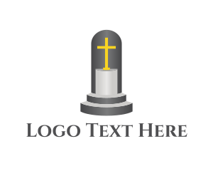 Christian - Religion Cross Pedestal logo design