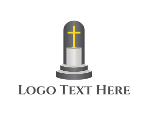 Religion Cross Pedestal Logo