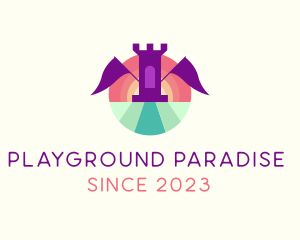 Colorful Castle Playground logo design