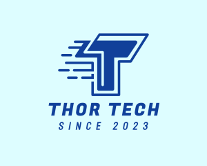 Fast Tech Letter T logo design