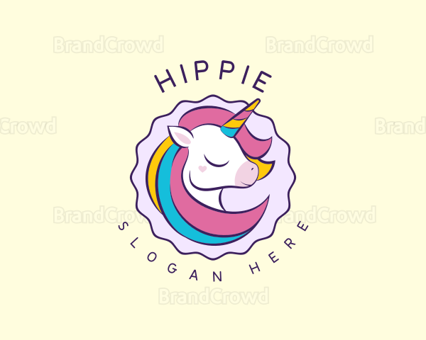 Fun Unicorn Rainbow Logo