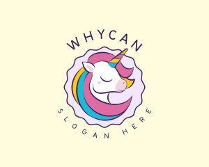 Fun Unicorn Rainbow Logo