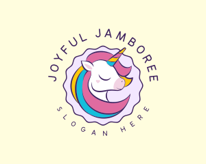 Fun - Fun Unicorn Rainbow logo design