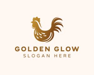 Golden Chicken Bird logo design