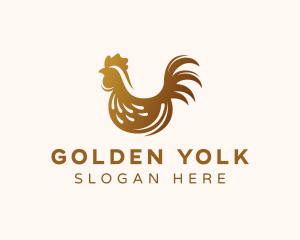 Golden Chicken Bird logo design