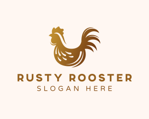 Golden Chicken Bird logo design