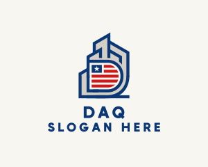 City Planning - Building Flag Letter D logo design
