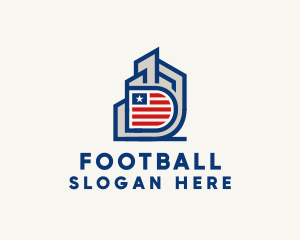 Suburban - Building Flag Letter D logo design