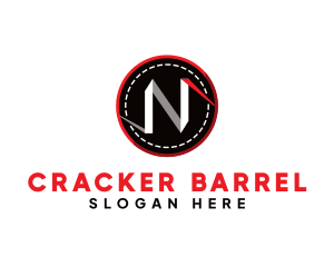 Crackers - Stitches Letter N logo design