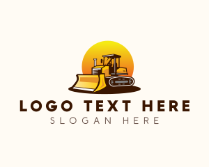 Skid Loader - Skid Steer Heavy Equipment logo design