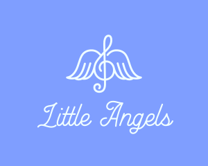 Performer - Musical Note Wings logo design