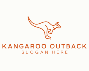 Australian - Wild Kangaroo Animal logo design