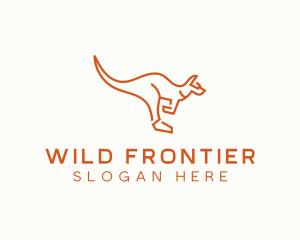 Wild Kangaroo Animal logo design