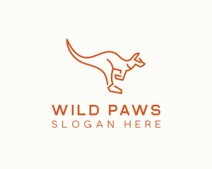 Animal - Wild Kangaroo Animal logo design