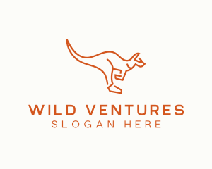 Wild - Wild Kangaroo Animal logo design