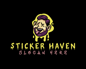 Stickers - Tongue Out Man logo design