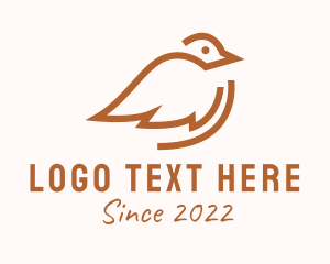Pigeon - Brown Pigeon Pet Shop logo design