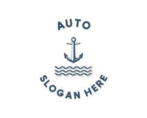 Marine Anchor Ocean  Logo