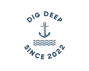 Marine Anchor Ocean  logo design