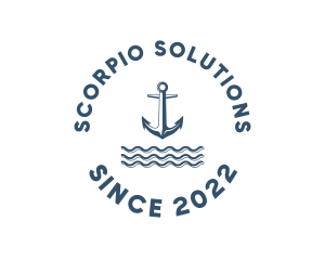 Marine Anchor Ocean  logo design