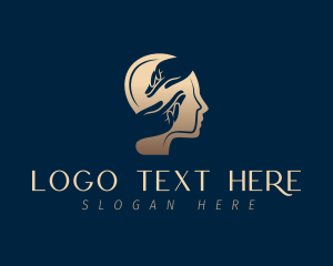 Psychology - Human Head Support Hands logo design