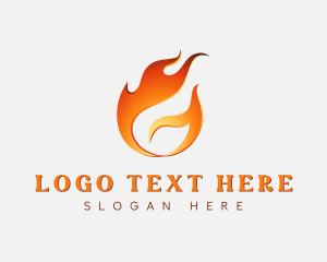 Grill - Hot Flaming Letter G logo design
