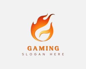 Hot Flaming Letter G Logo