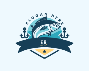 Ocean Fish Seafood Logo