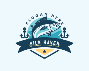 Ocean Fish Seafood Logo