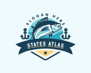 Ocean Fish Seafood Logo