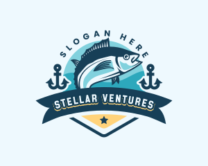 Ocean Fish Seafood Logo