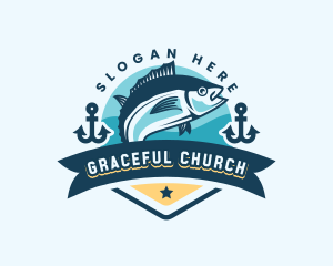 Sailing - Ocean Fish Seafood logo design