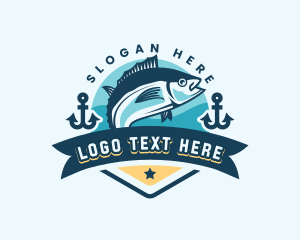 Fisherman - Ocean Fish Seafood logo design