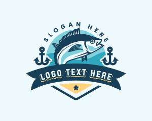 Ocean Fish Seafood Logo