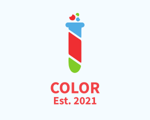 Colorful Test Tube logo design