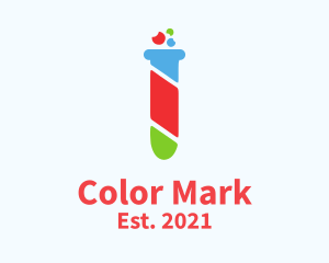 Colorful Test Tube logo design