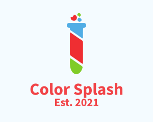 Colorful Test Tube logo design