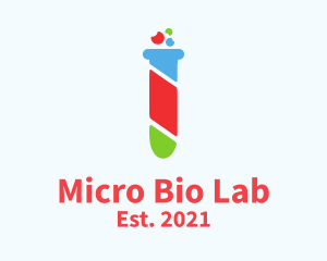 Colorful Test Tube logo design