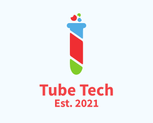 Tube - Colorful Test Tube logo design