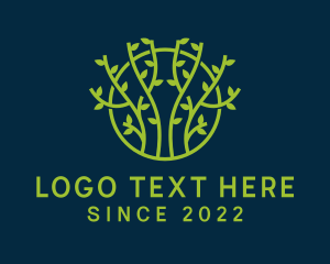 Vineyard - Tree Forest Eco Park logo design